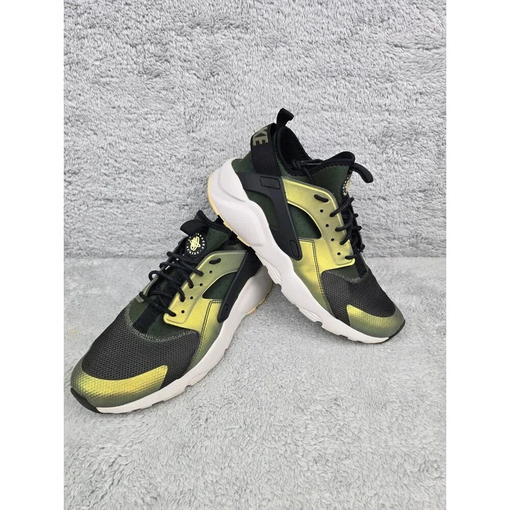 Men's Nike Air Huarache Run Ultra SE Sequoia/Metallic Green Sneakers Sz 10